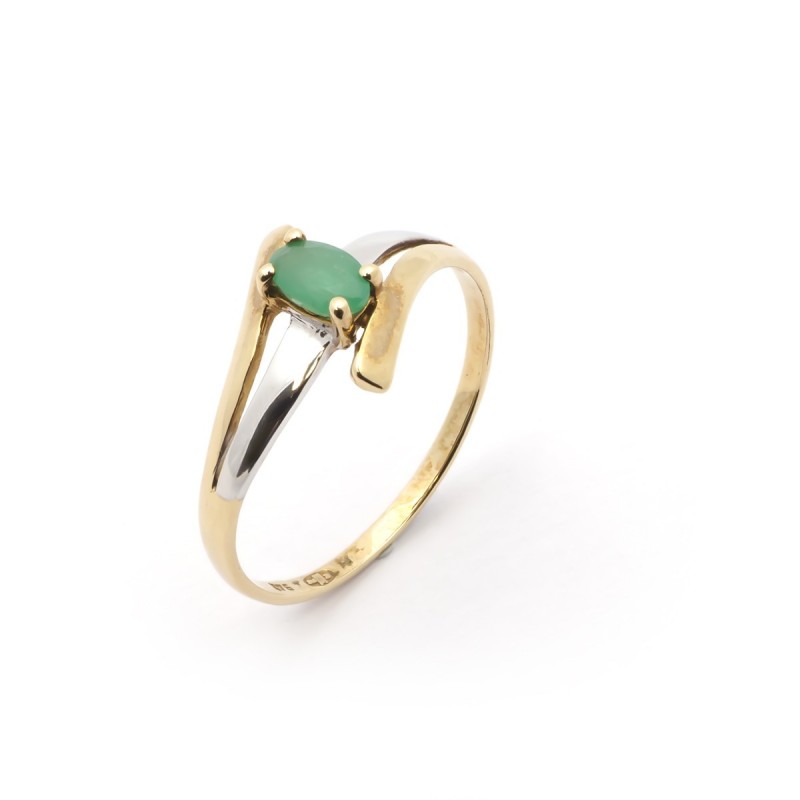 Bague Carador Emeraude et or jaune 375/000