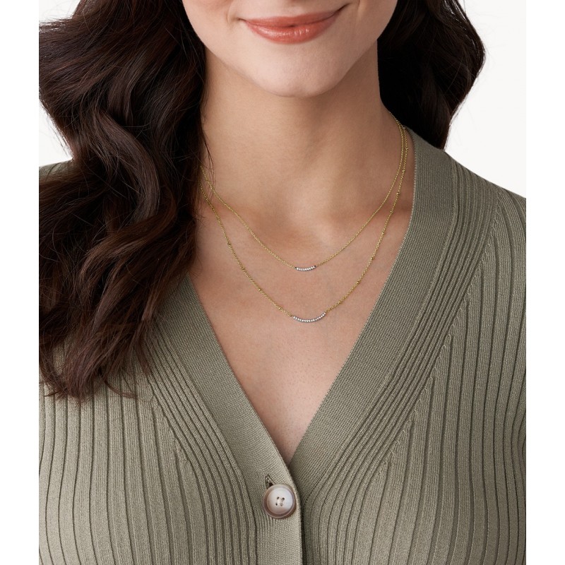 Collier Double Chaîne Collection Multirang Sutton Shine Bright en acier inoxydable