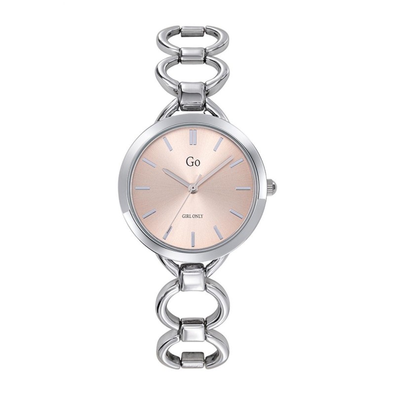 MONTRE GO ACIER COULEUR ARGENT ET ROSE