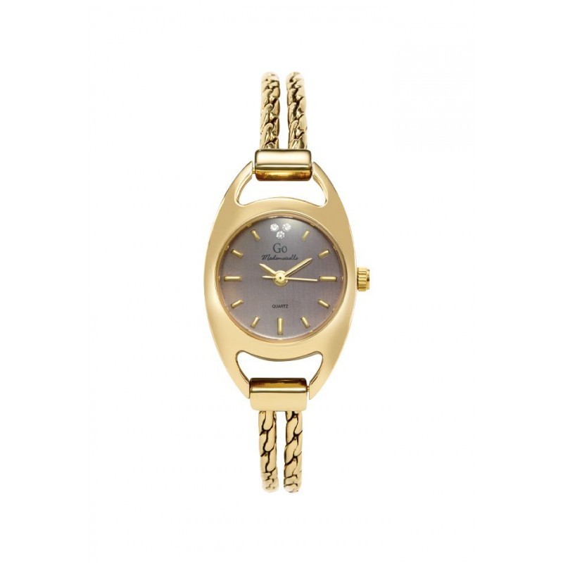 MONTRE GO ACIER DOREE ET BRONZE