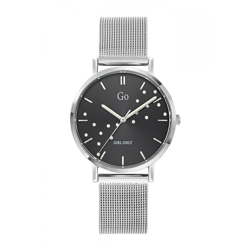 MONTRE GO couleur argent et noir