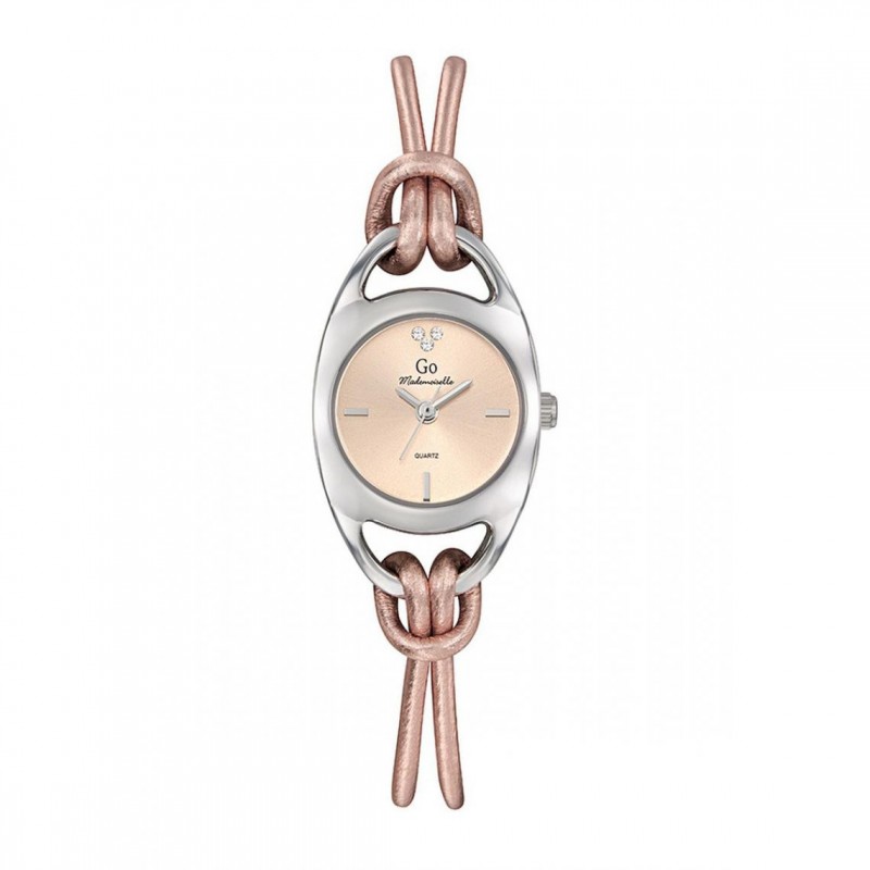 MONTRE GO GIRL ONLY CUIR DORE ROSE
