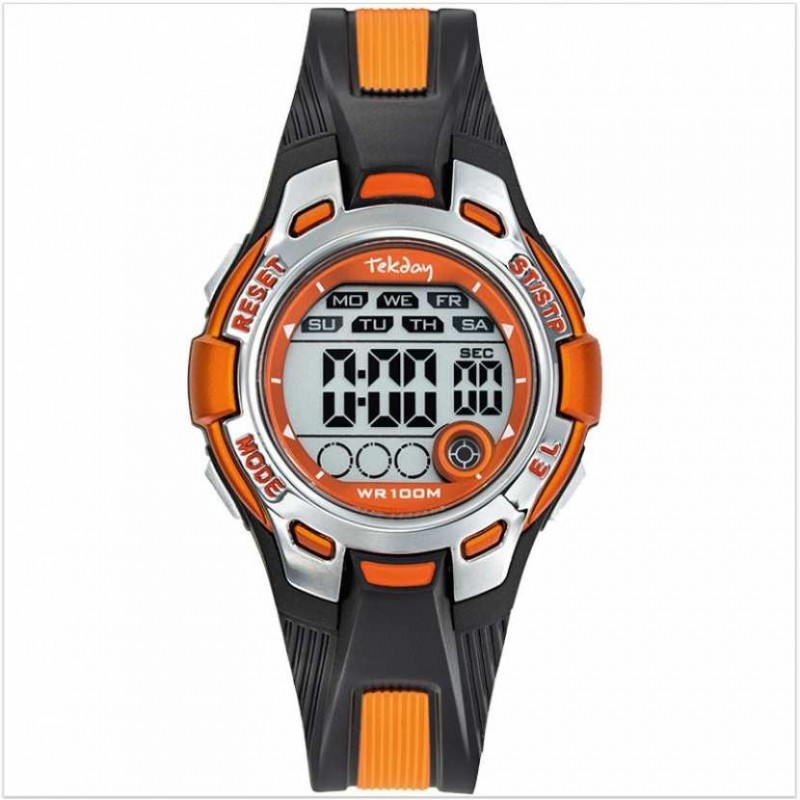 Montre Tekday orange et Grise