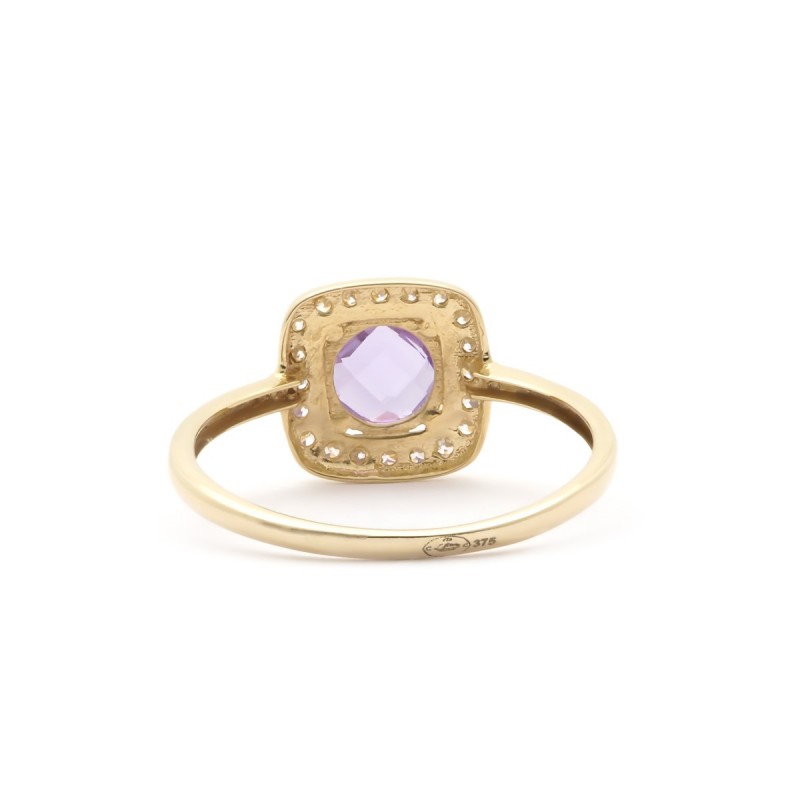 Bague Carador Or jaune 375/000 et Améthyste