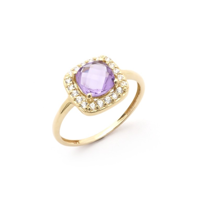Bague Carador Or jaune 375/000 et Améthyste
