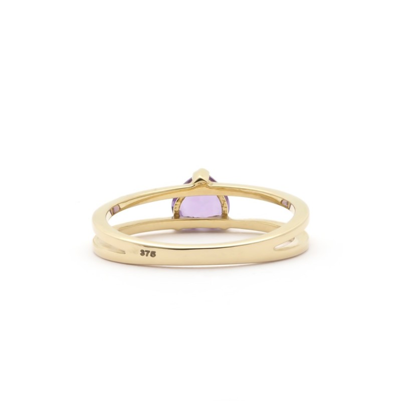 Bague Carador Améthyste et Or jaune 375/000e Cœur