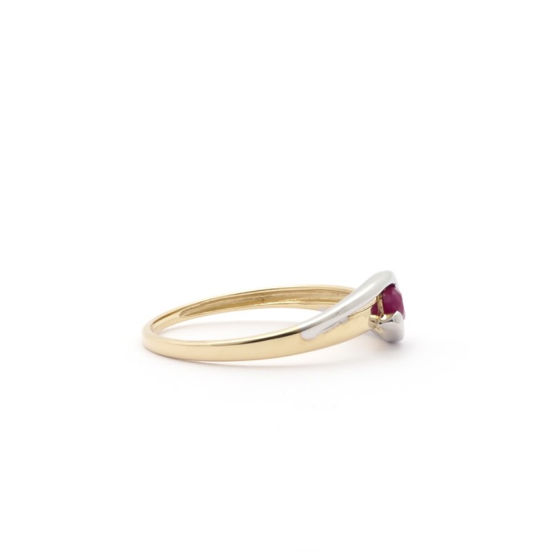 Bague Carador Rubis et Or bicolore 375/000