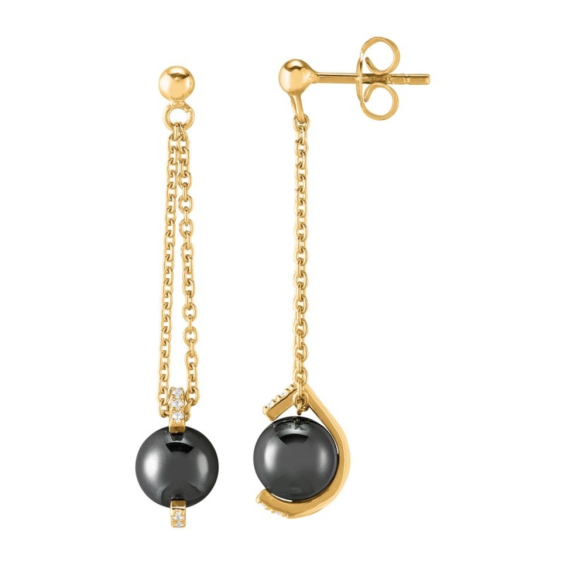 Boucles d'oreilles Collection LYRAE Argent 925 doré