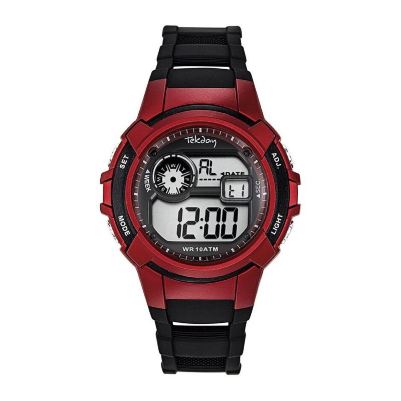Montre enfant sport rouge et noire
