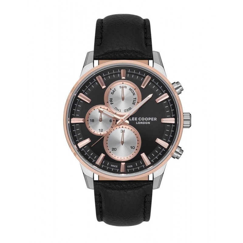 Montre Homme Lee Cooper Cuir Noir