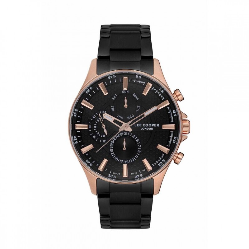 Montre Homme Bracelet Acier Noir