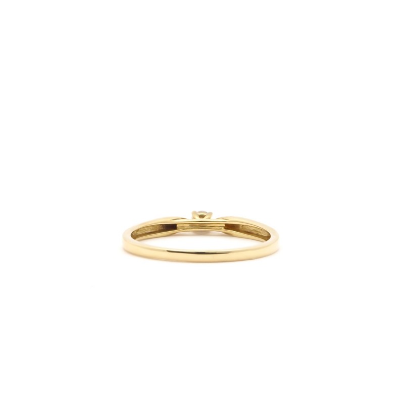Bague Solitaire Carador Or jaune 375/000 et diamant 0,03 cts