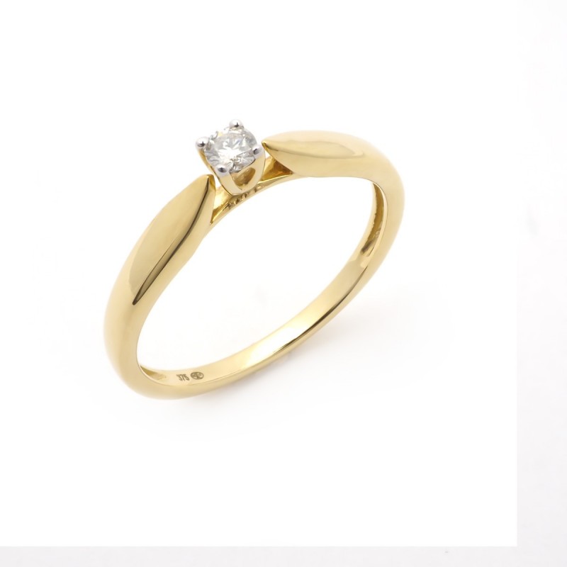 Bague Solitaire CARADOR diamant Or 375/000
