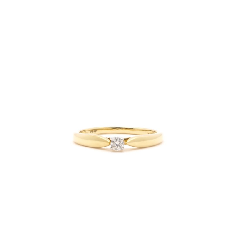 Bague Solitaire CARADOR diamant Or 375/000
