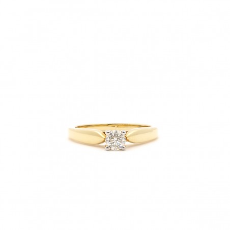 Bague Solitaire Carador Or jaune 375 et Diamant