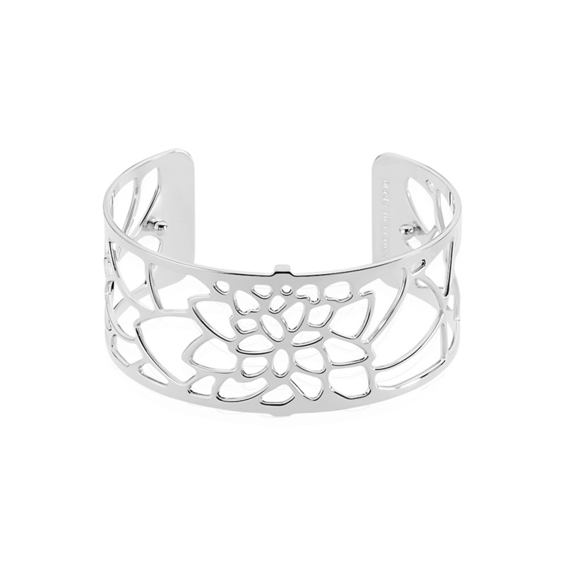 Bracelet Les Georgettes nénuphar finition argenté brillant