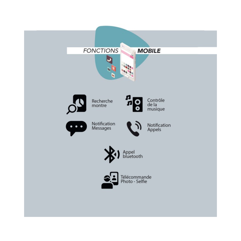 Montre connectée Standing mesh bleue mixte Smarty 2.0