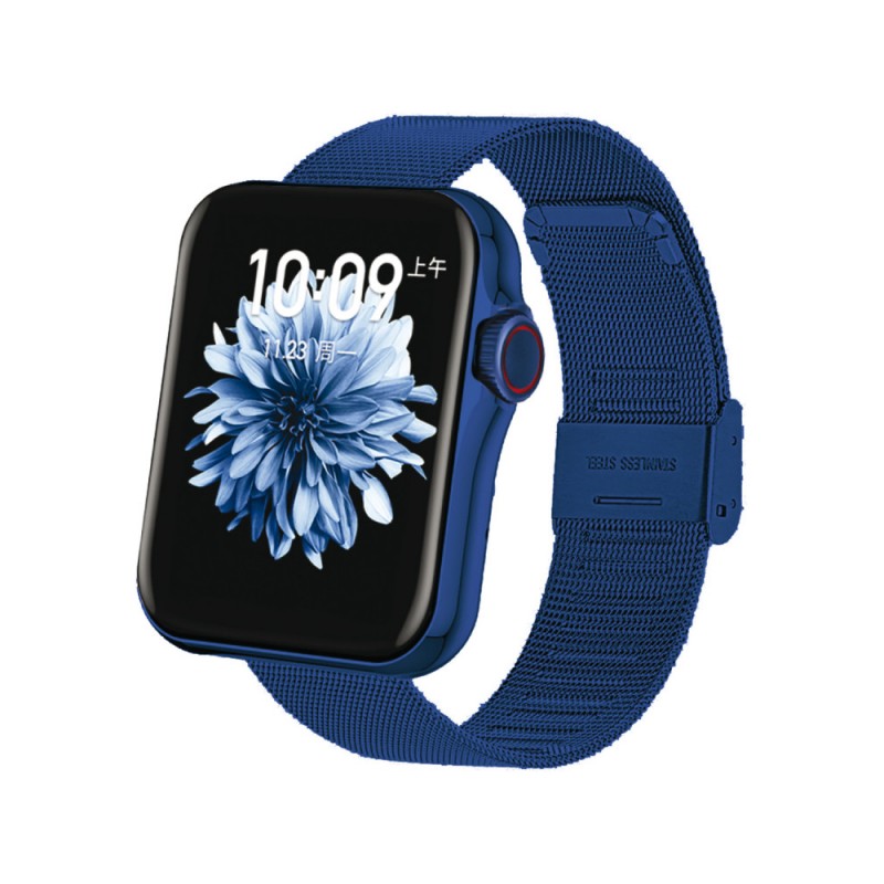 Montre connectée Standing mesh bleue mixte Smarty 2.0