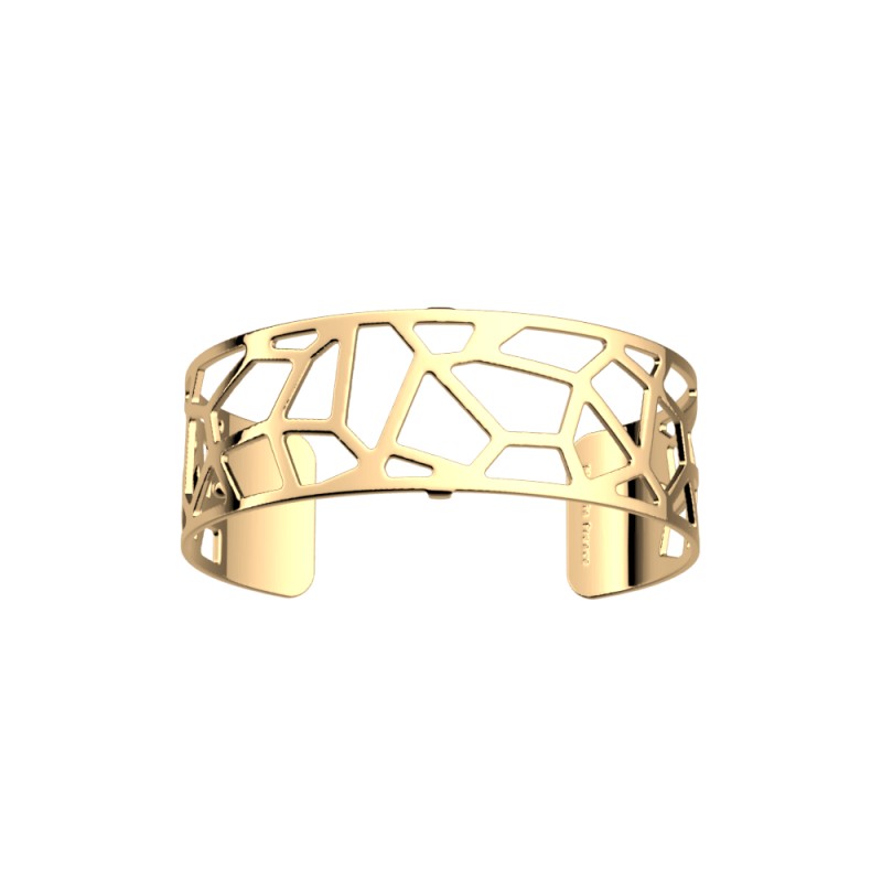 Bracelet manchette Les Georgettes 25 mm taille plus girafe finition or