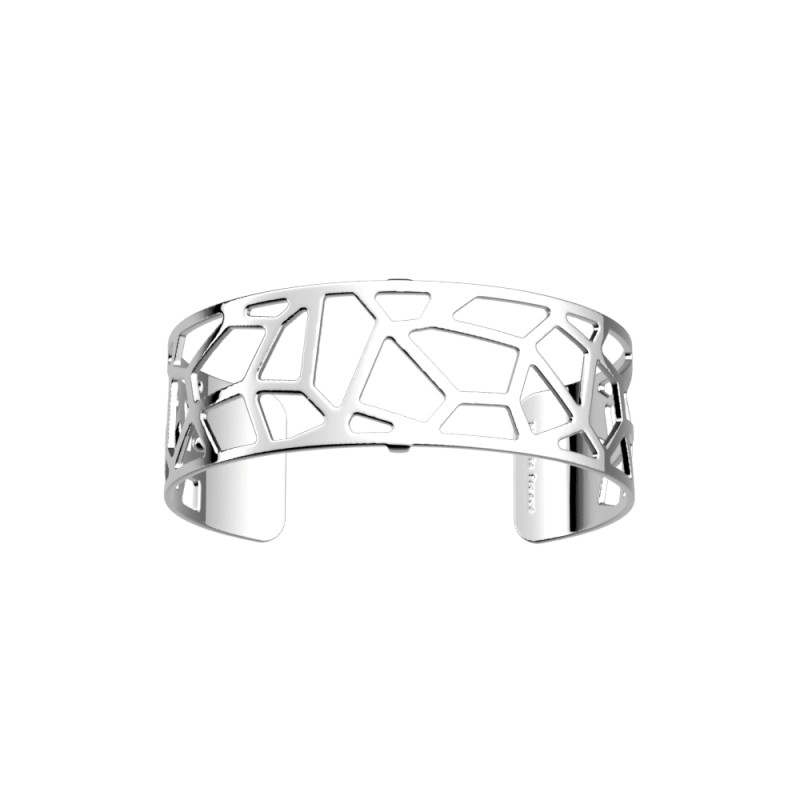 Bracelet manchette Les Georgettes giraphe 25 mm taille plus finition argentée
