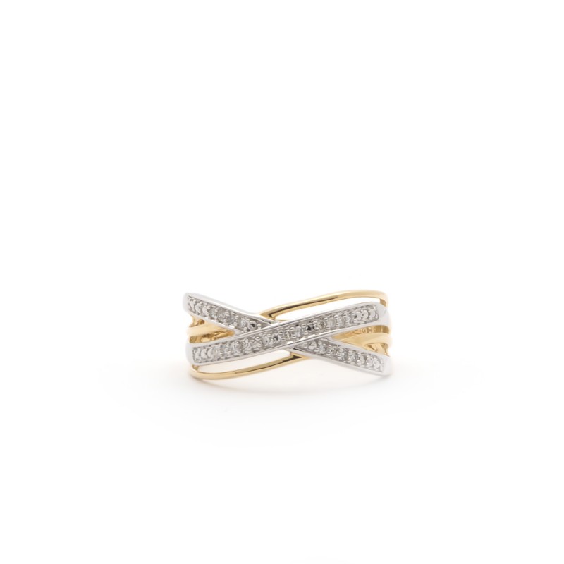 Bague Carador Or jaune 375/000 et Diamant 0,07 cts