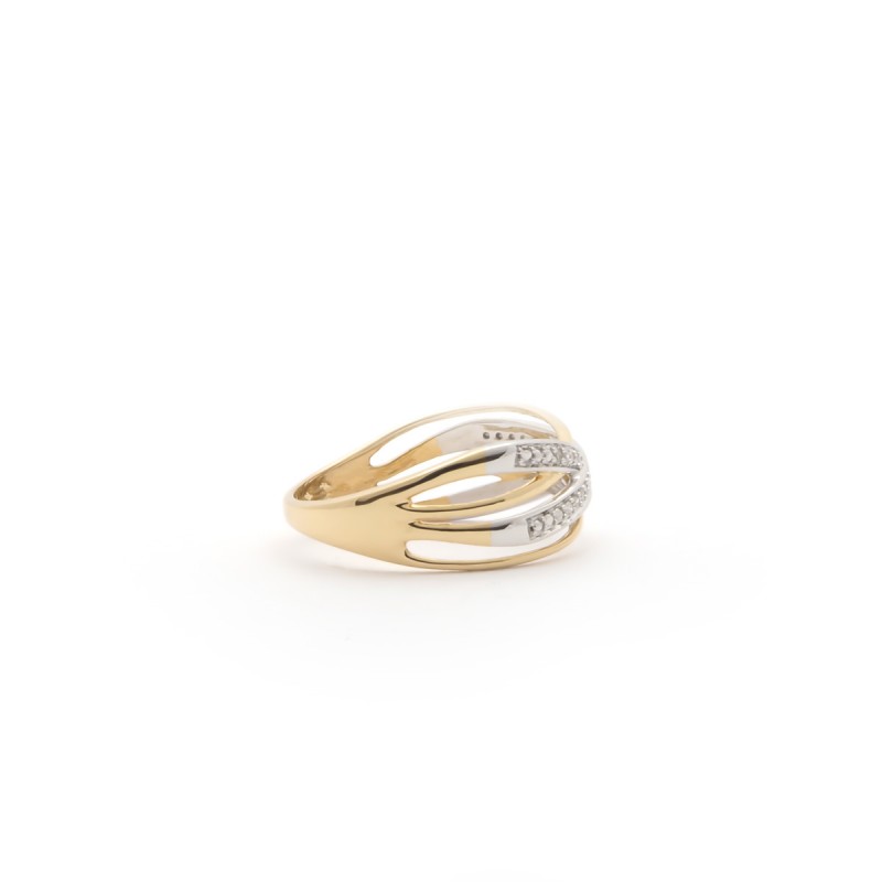 Bague Carador Or jaune 375/000 et Diamant 0,07 cts