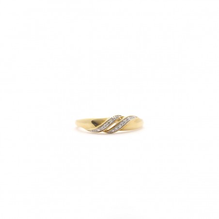 Bague Carador traditionnelle or jaune 375/000 et diamants