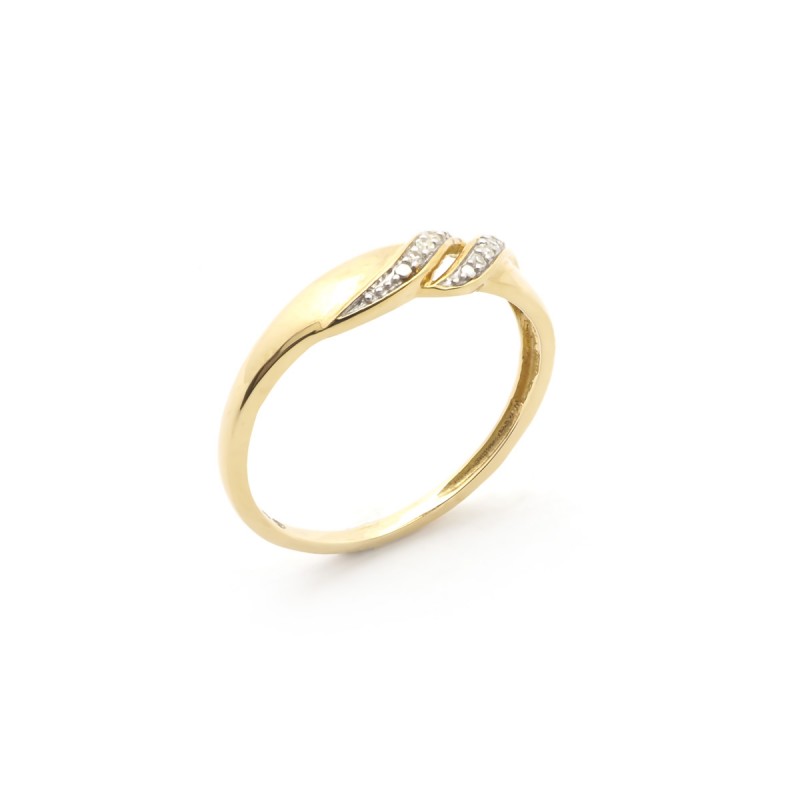 Bague Carador or jaune 375/000 et diamants