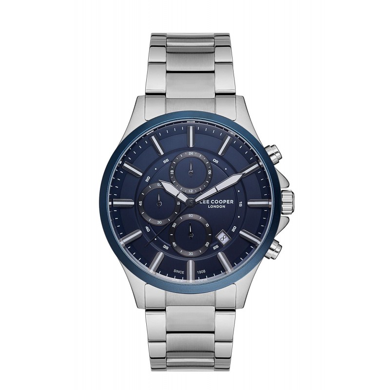Montre Homme Lee Cooper Argenté et Bleu