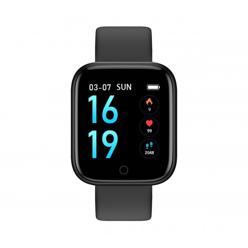 Montre connectée noire Wellness Smarty 2.0