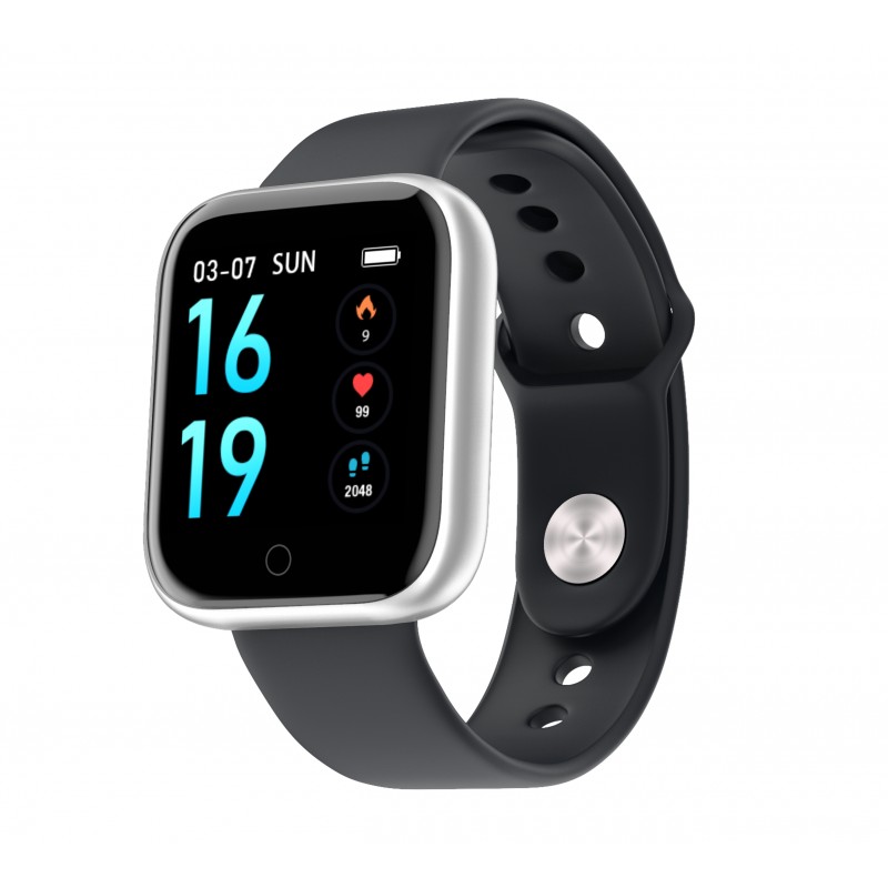 Montre connectée noire Wellness Smarty 2.0