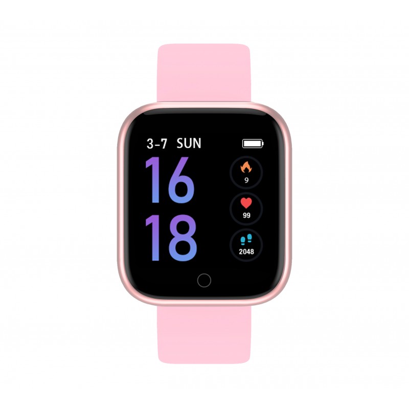 Montre connectée rose Wellness Smarty 2.0