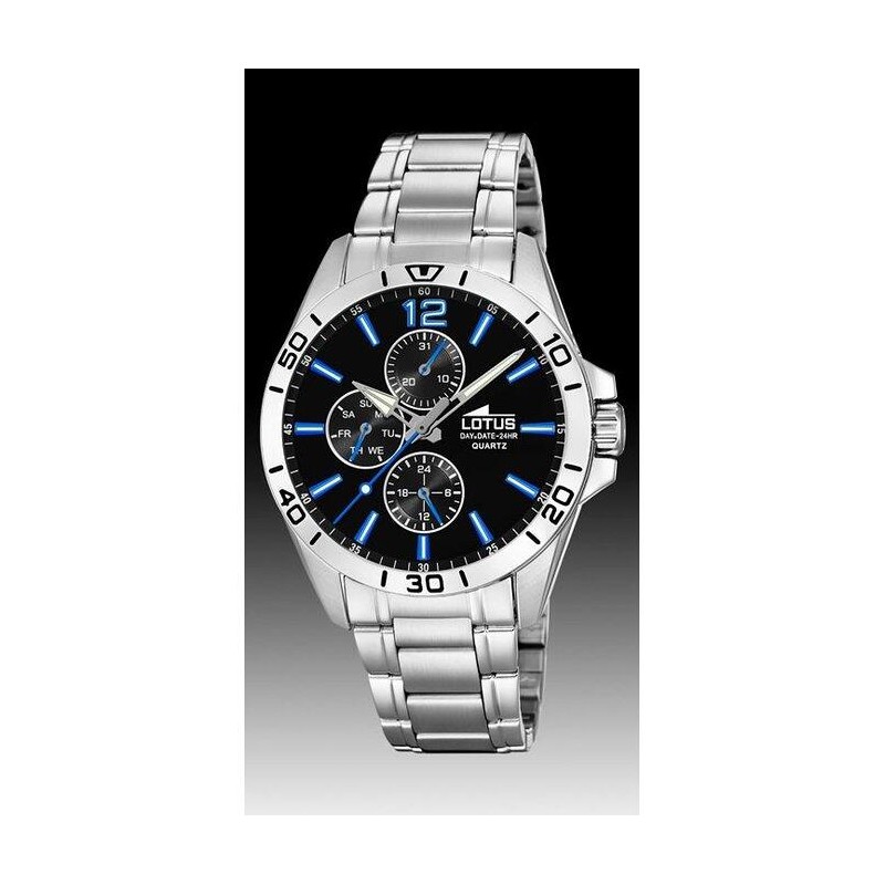 Montre Lotus Homme Noir et Bleu