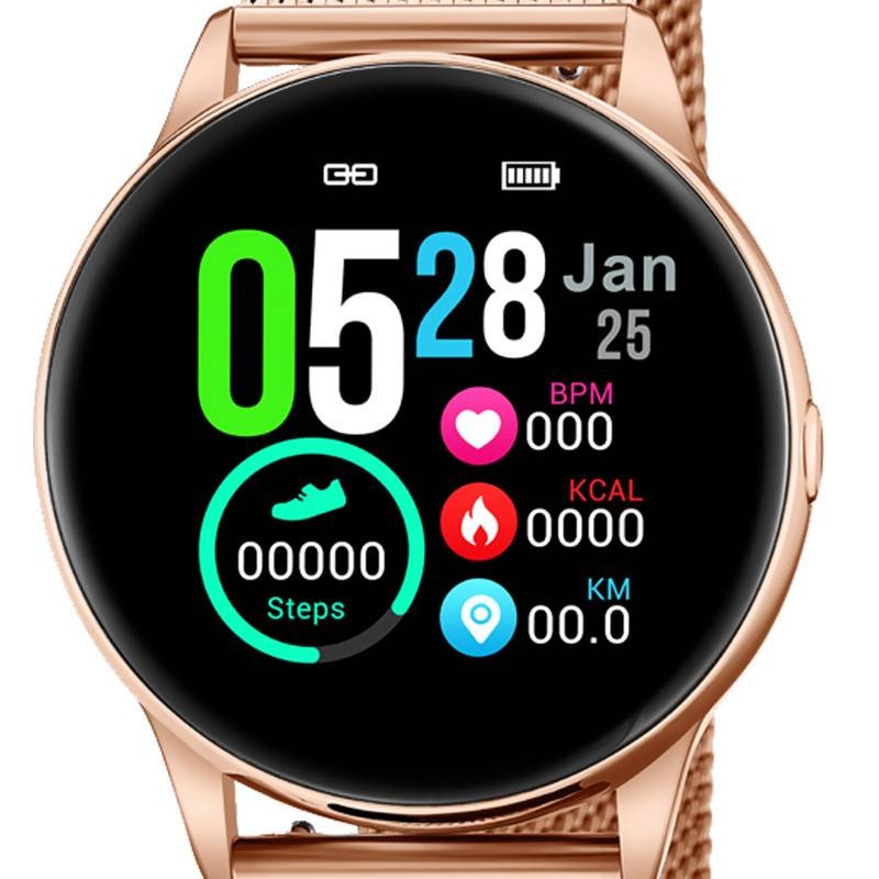 Montre Connectée Femme Lotus Or Rose