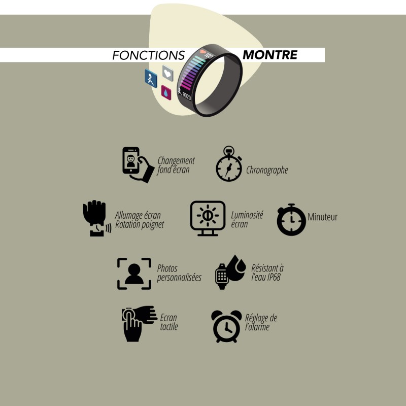 Montre connectée Stadium silicone Smarty 2.0