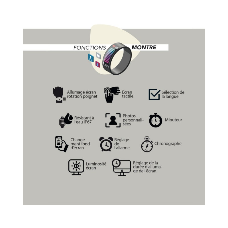 Montre connectée standing silicone Smarty 2.0