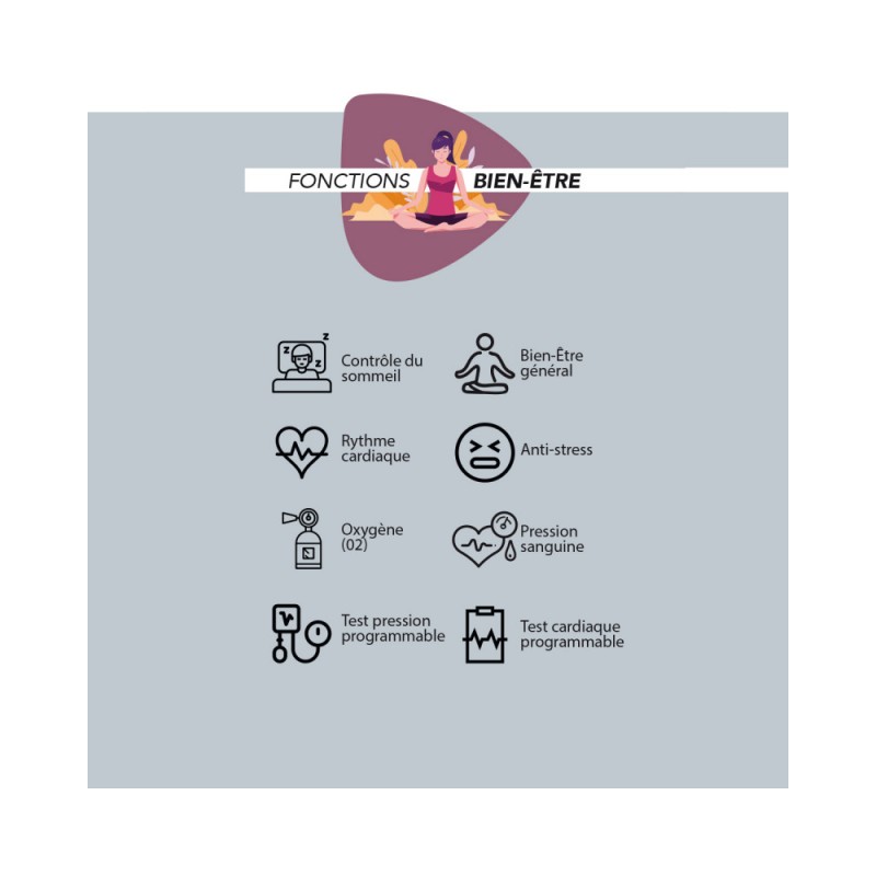 Montre connectée standing silicone Smarty 2.0