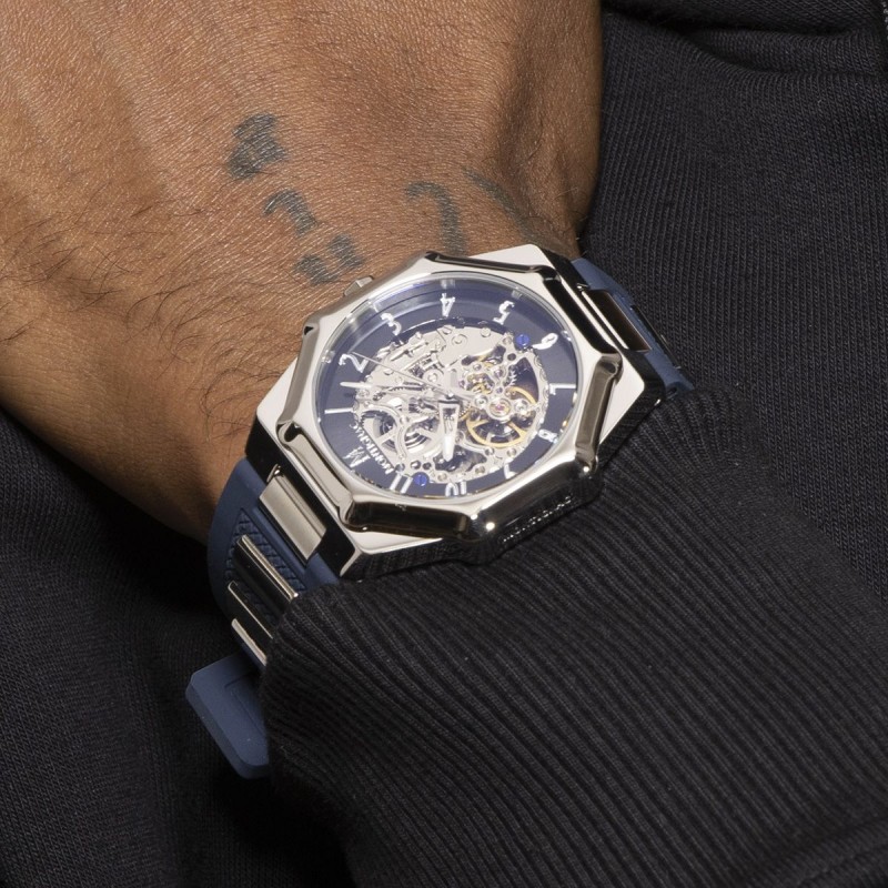 Montre Homme Montignac Bleu et Argenté