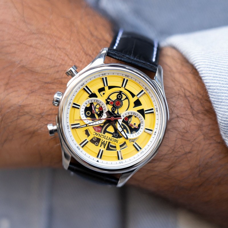 Montre Homme Montignac Noir et Jaune
