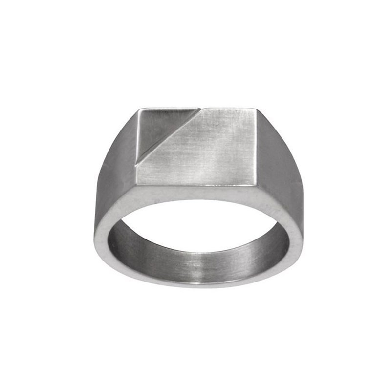 Bague Phébus en Acier Chevalière MAT/BRILLA