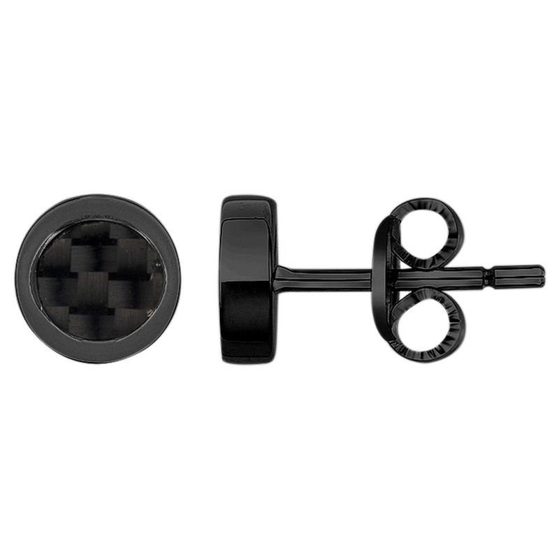 Boucles d'oreilles Boutons en Acier Carador Homme