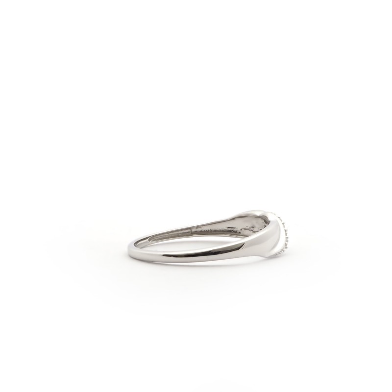 Bague Carador intemporelle or blanc 375/000 et diamants
