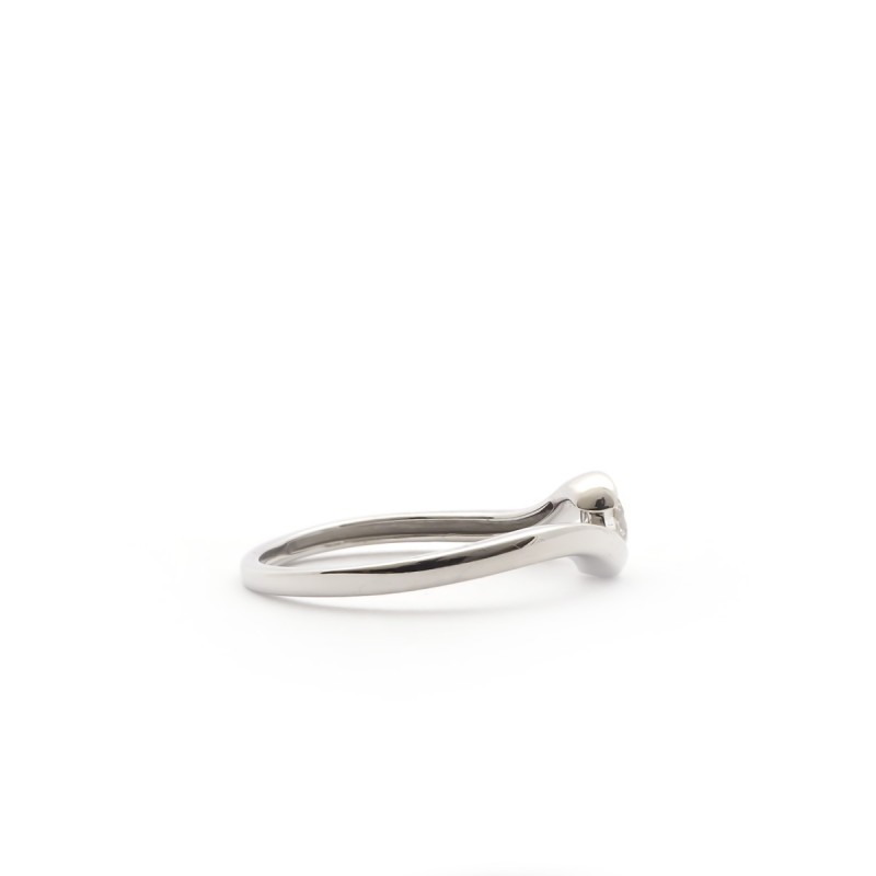 Bague Solitaire Or Blanc 9 Carats