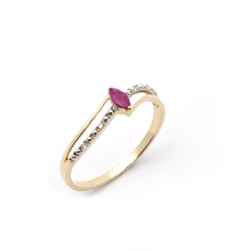 Bague Carador Rubis et Or 375/000