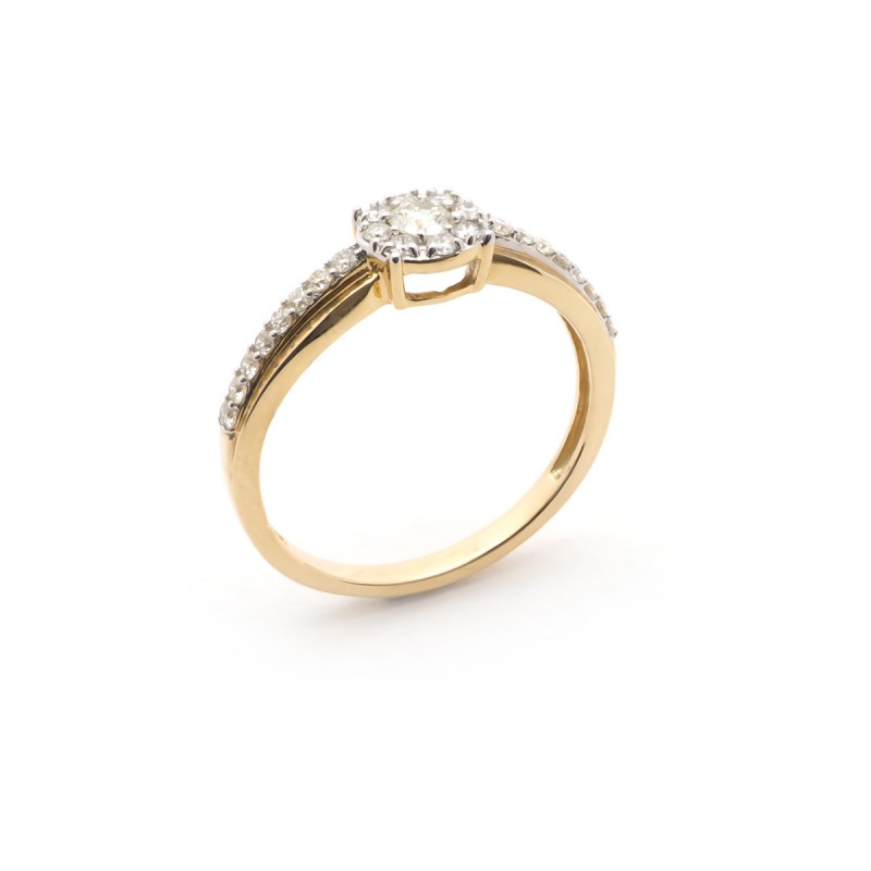 Bague Femme Or Jaune Collection Celine Solitaire