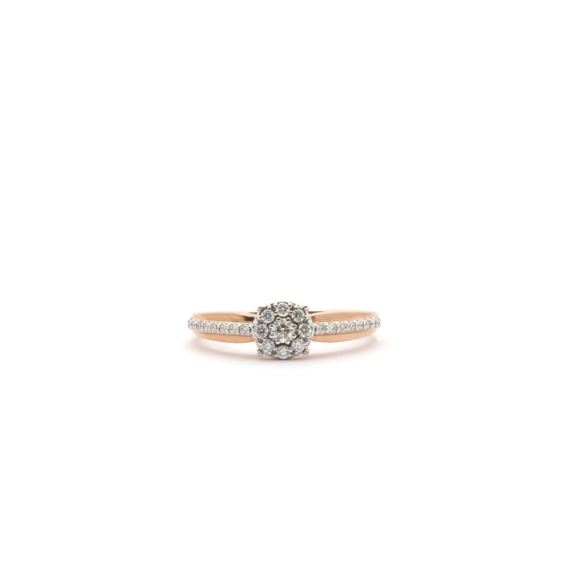 Bague Femme Or Rose Collection Celine Solitaire