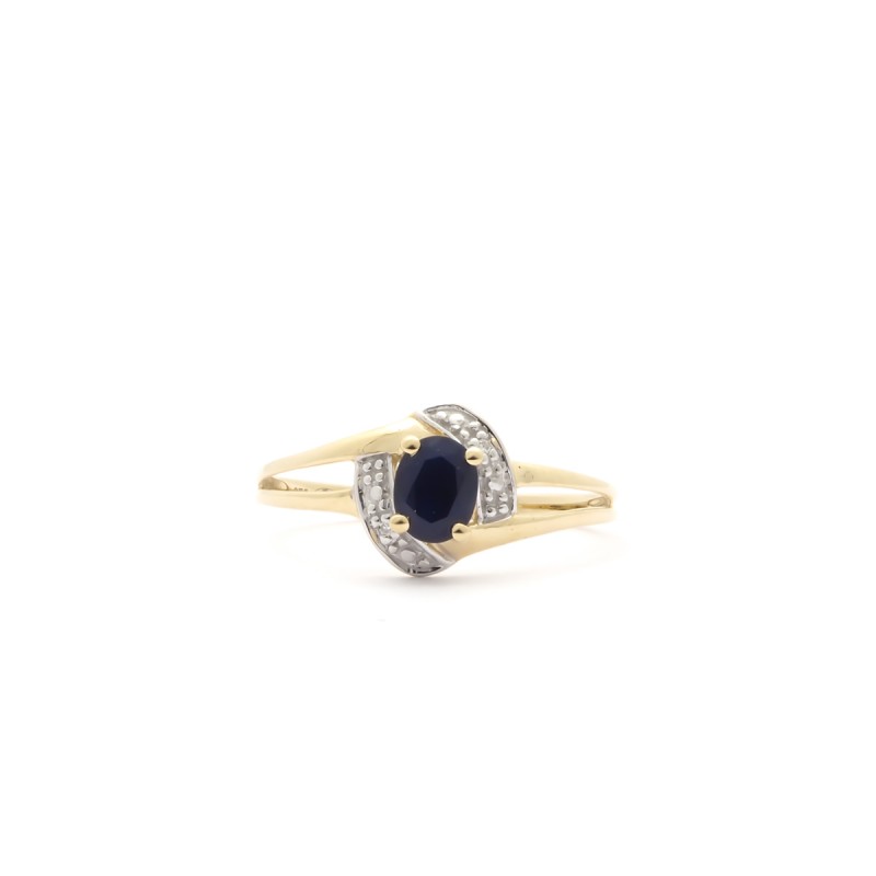 Bague femme Bicolore Saphir Diamant