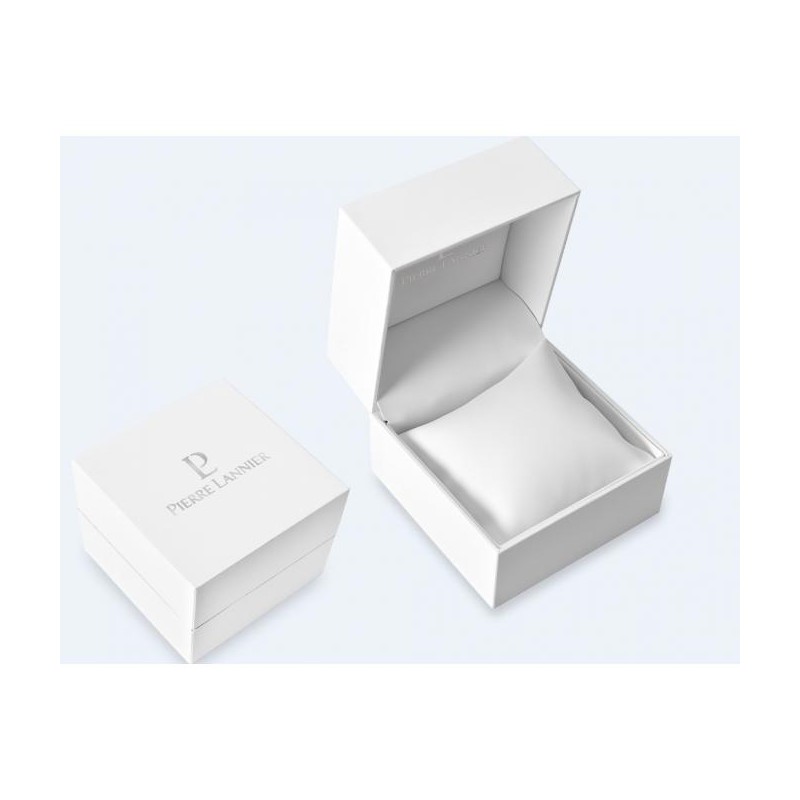 Montre Femme Pierre Lannier Collection Multiples avec un Bracelet en Cuir Blanc