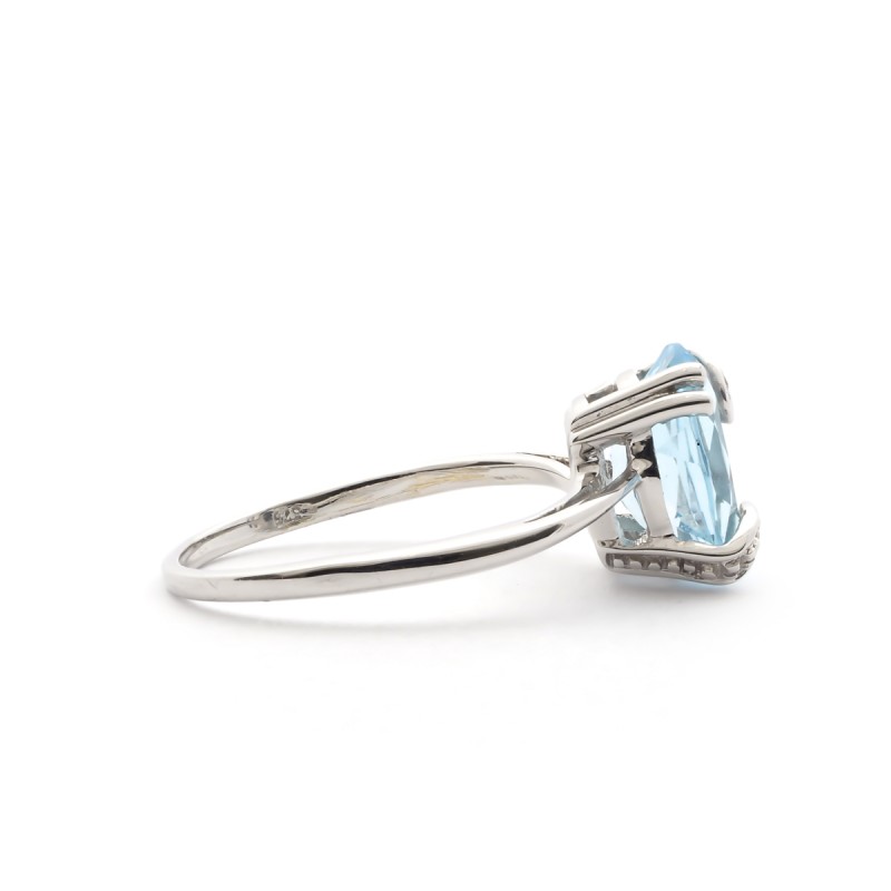 Bague Carador Or blanc 375/000 et Topaze