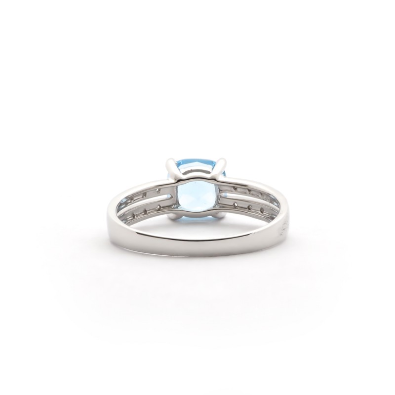 Bague Carador Topaze et Or blanc 375/000